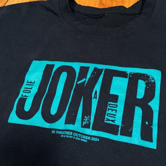 Joker Folie à Deux Sweatshirt Men’s Black Promo Warner Bros Batman - Picture 2 of 6